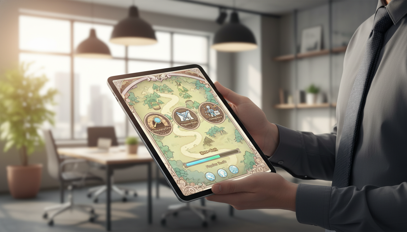 業務流程遊戲化策略，將 CRM 系統轉化為具備即時回饋與冒險地圖功能的實戰工具。
